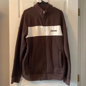 Abercrombie brown and cream full zip jacket